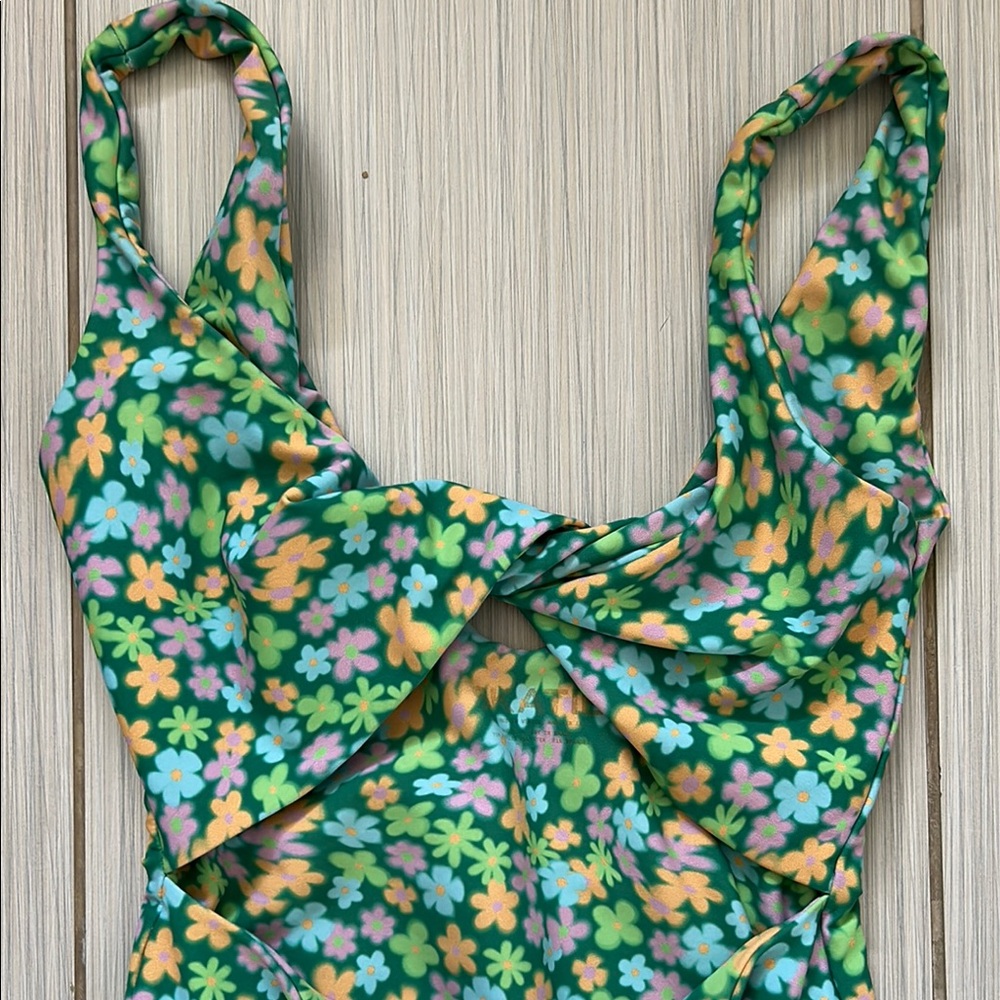 Skatie Floral Green One Piece Swimsuit